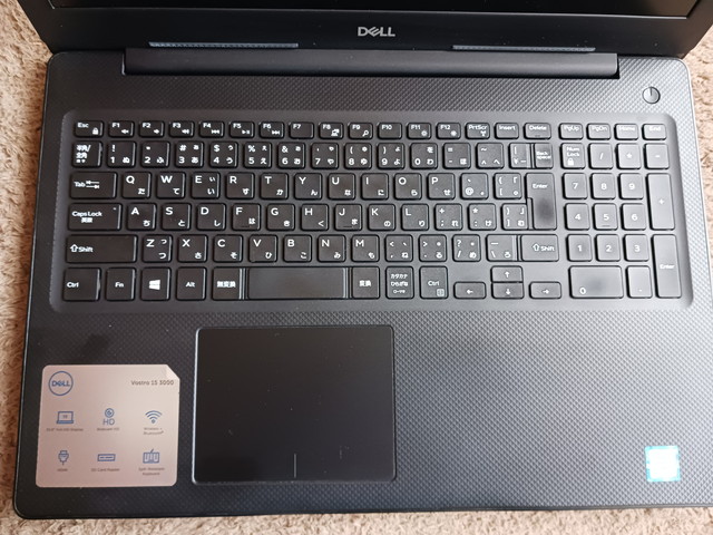 DELL Vostro 3580キーボード面タッチパッド日本語配列 早川スタイル