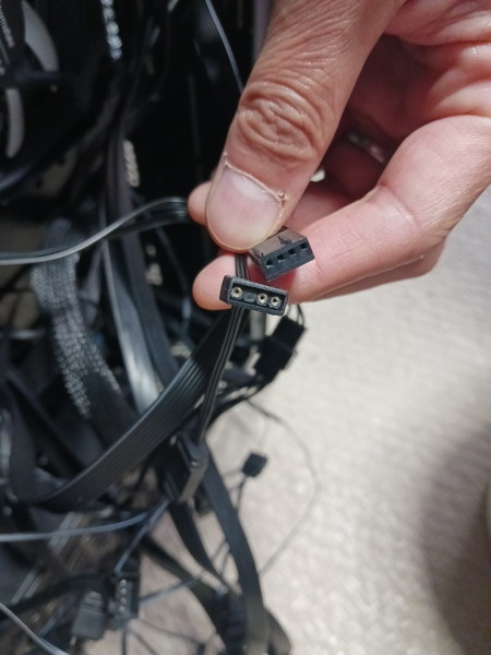 ARGB 3ピンコネクタ アドレッサブルRGB ファン発光用ケーブル 早川スタイル