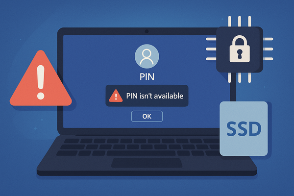 Windows 11 PINログインエラー画面 SSDクローン移行後トラブル 糸魚川市 早川スタイル